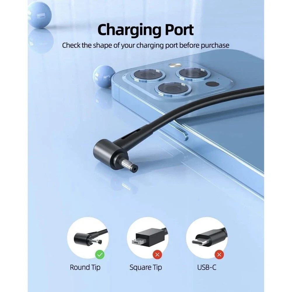 Superer 45W AC Charger Fit for Asus Vivobook 5.1 x 4.35 x 1.7 inches, black